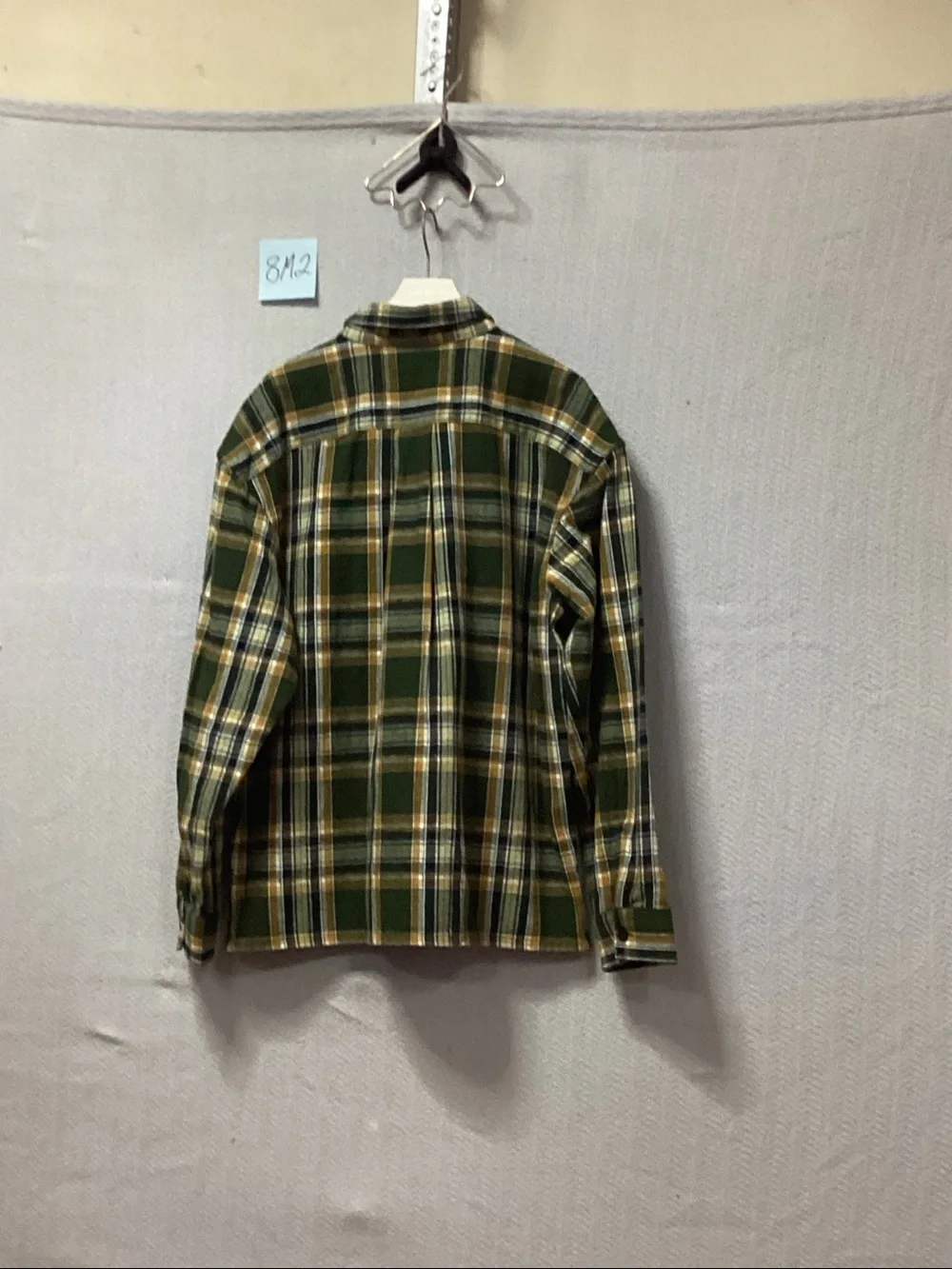 Banana Republic Green and Cream Plaid Button-Down Shirt
